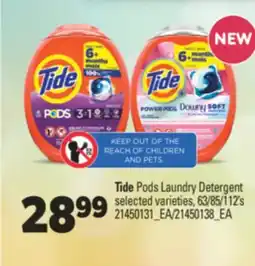 Real Canadian Superstore TIDE PODS LAUNDRY DETERGENT, 63/85/112'S offer