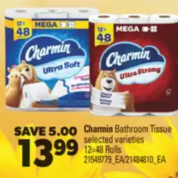 Real Canadian Superstore CHARMIN BATHROOM TISSUE, 12 = 48 Rolls offer