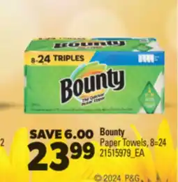 Real Canadian Superstore BOUNTY PAPER TOWELS, 8 = 24 offer