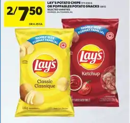 Real Canadian Superstore LAY'S POTATO CHIPS, 177-235 G OR POPPABLES POTATO SNACKS, 130 G offer