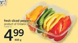Fortinos FRESH SLICED PEPPERS, 400 g offer