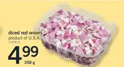 Fortinos DICED RED ONIONS, 358 g offer