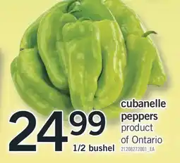 Fortinos CUBANELLE PEPPERS, 1/2 bushel offer