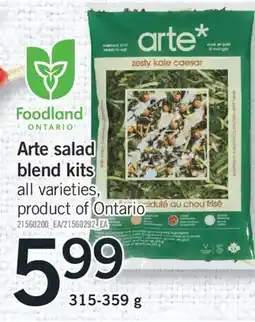 Fortinos ARTE SALAD BLEND KITS BLEND KITS, 315-359 g offer