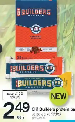 Fortinos CLIF BUILDERS PROTEIN BAR, 68 G offer