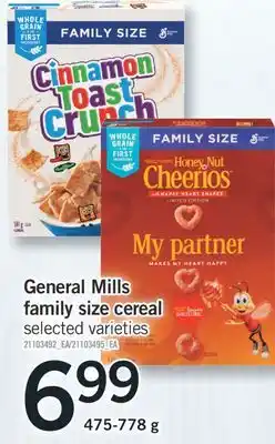 Fortinos GENERAL MILLS FAMILY SIZE CEREAL, 475-778 g offer