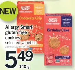 Fortinos ALLERGY SMART GLUTEN FREE COOKIES, 140G offer
