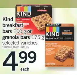 Fortinos KIND BREAKFAST BARS 200 G OR GRANOLA BARS 175 G offer