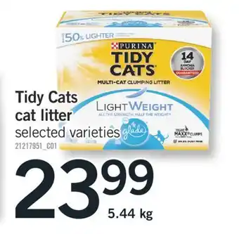 Fortinos TIDY CATS CAT LITTER, 5.44 KG offer