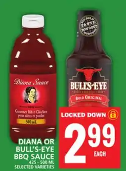 Food Basics DIANA OR BULL'S-EYE BBQ SAUCE offer