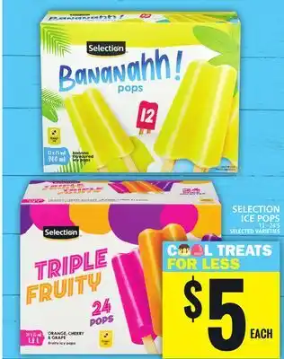 Food Basics SELECTION ICE POPS offer