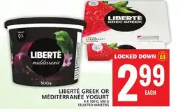 Food Basics LIBERTÉ GREEK OR MÉDITERRANÉE YOGURT offer