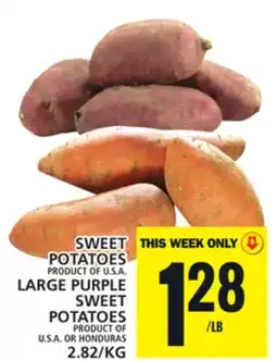 Food Basics SWEET POTATOES OR LARGE PURPLE SWEET POTATOES offer