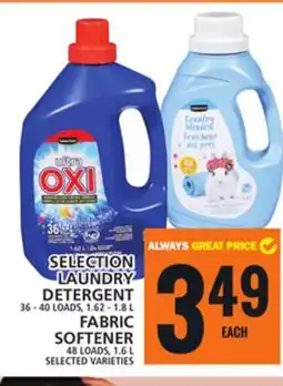 Food Basics SELECTION LAUNDRY DETERGENT OR FABRIC SOFTENER offer