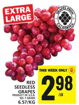Food Basics RED SEEDLESS GRAPES offer