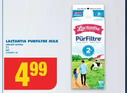 No Frills LACTANTIA PURFILTRE MILK, 2 L offer