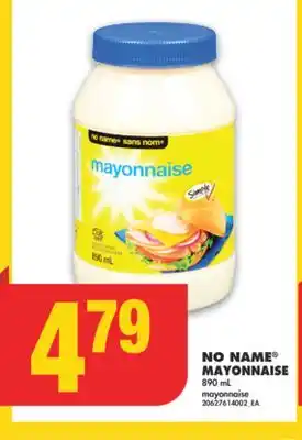 No Frills NO NAME MAYONNAISE, 890 mL offer