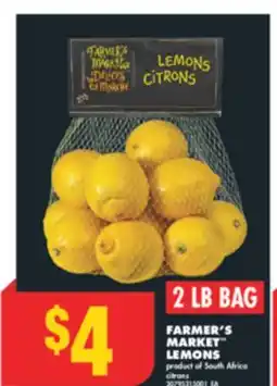 No Frills FARMER'S MARKET LEMONS, 2 LB BAG offer