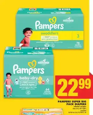 No Frills PAMPERS SUPER BIG PACK DIAPERS, SIZE N - 6, 42-120'S offer