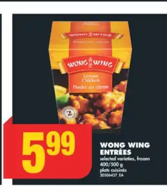 No Frills WONG WING ENTRÉES, 400/500 g offer