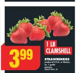 No Frills STRAWBERRIES, 1 LB CLAMSHELL offer