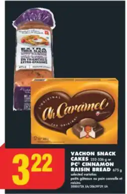 No Frills VACHON SNACK CAKES 252-336 g or PC CINNAMON RAISIN BREAD 675 g offer