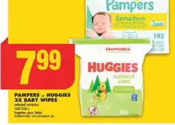 No Frills PAMPERS OR HUGGIES 3X BABY WIPES, 168-216' s offer