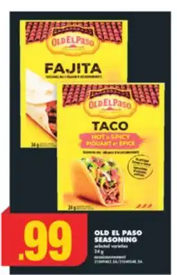 No Frills OLD EL PASO SEASONING, 24 G offer