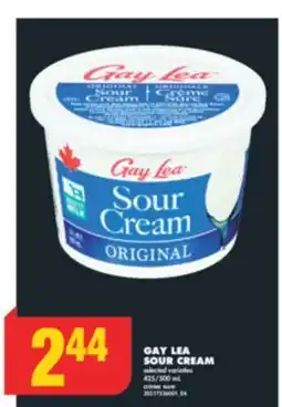 No Frills GAY LEA SOUR CREAM, 425/500 ML offer