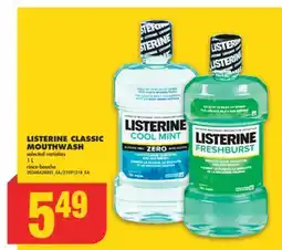 No Frills LISTERINE CLASSIC MOUTHWASH, 1 L offer