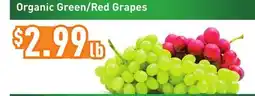 Healthy Planet Organic Green/Red Grapes offer