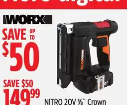 Canadian Tire Worx NITRO 20V 3⁄8˝ Crown Stapler offer