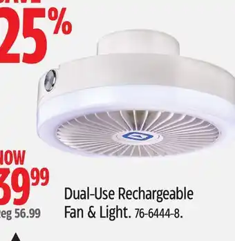 Canadian Tire Outbound Dual-Use Rechargeable Fan & Light offer