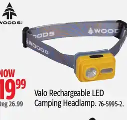 Canadian Tire WOODS Valo Rechargeable LED Camping Headlamp offer