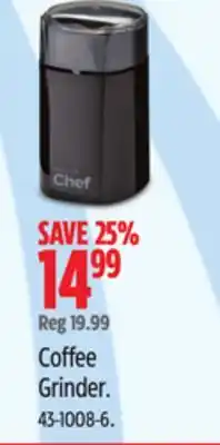 Canadian Tire Coffee Grinder offer