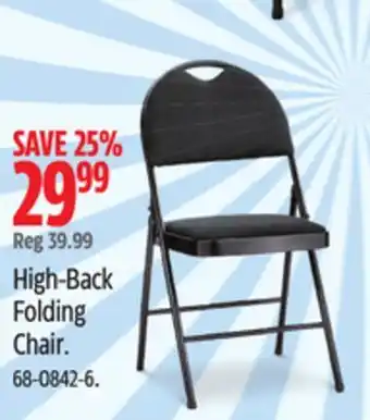 Canadian Tire High-Back Folding Chair offer