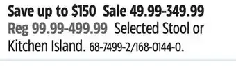 Canadian Tire FOR LIVING Selected Stool or Kitchen Island offer