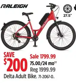 Canadian Tire RALEIGH Delta Adult Bike offer