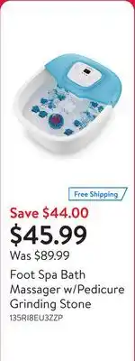 Walmart Foot Spa Bath Massager w/Pedicure Grinding Stone offer