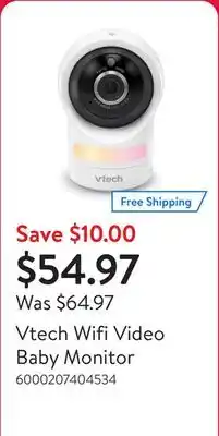 Walmart Vtech Wifi Video Baby Monitor offer