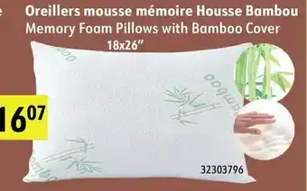 Sushi Shop Memory Foam Pillows with Bamboo Cover offer