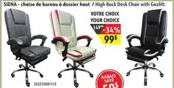 Sushi Shop SIENA High Back Desk Chair with Gazlift offer