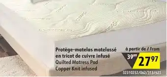 Hart Quilted Matress Pad Copper Knit infused offer