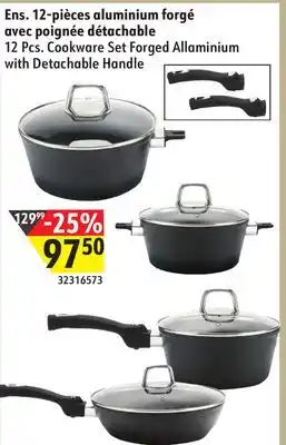 Sushi Shop 12 Pcs. Cookware Set Forged Allaminium with Detachable Handle offer