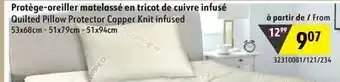 Hart Quilted Pillow Protector Copper Knit infused offer