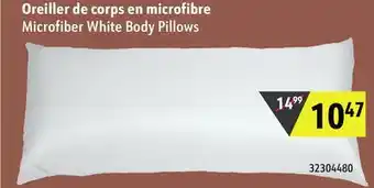 Hart Microfiber White Body Pillows offer