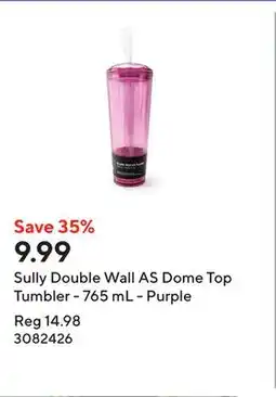 Staples Sully Double Wall AS Dome Top Tumbler - 765 mL - Purple offer
