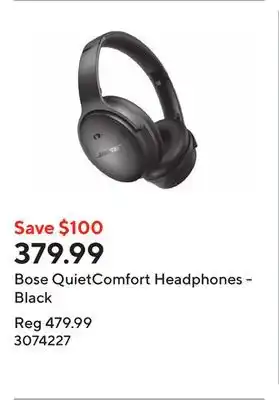 Staples Bose QuietComfort Headphones - Black offer