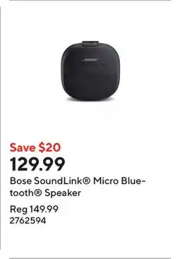 Staples Bose SoundLink Micro Bluetooth Speaker offer