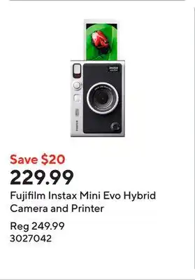 Staples Fujifilm Instax Mini Evo Hybrid Camera and Printer offer